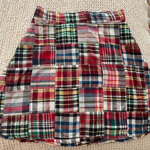 Urban outfitters madras plaid a line mini skirt size XS